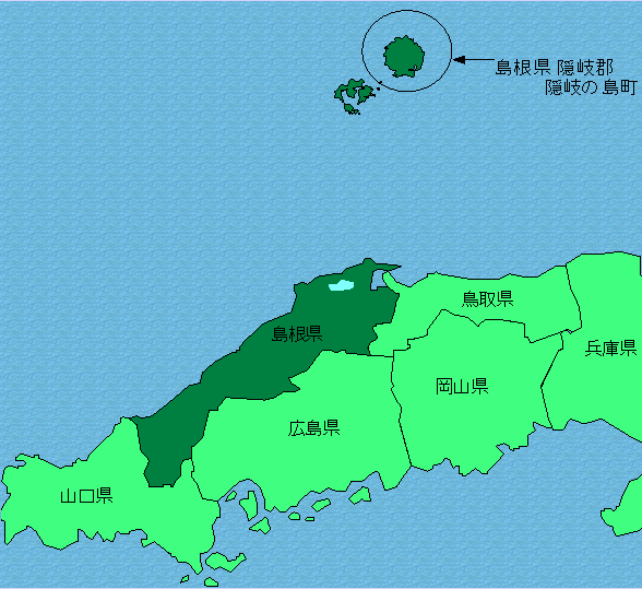 隠岐の島町の所在地